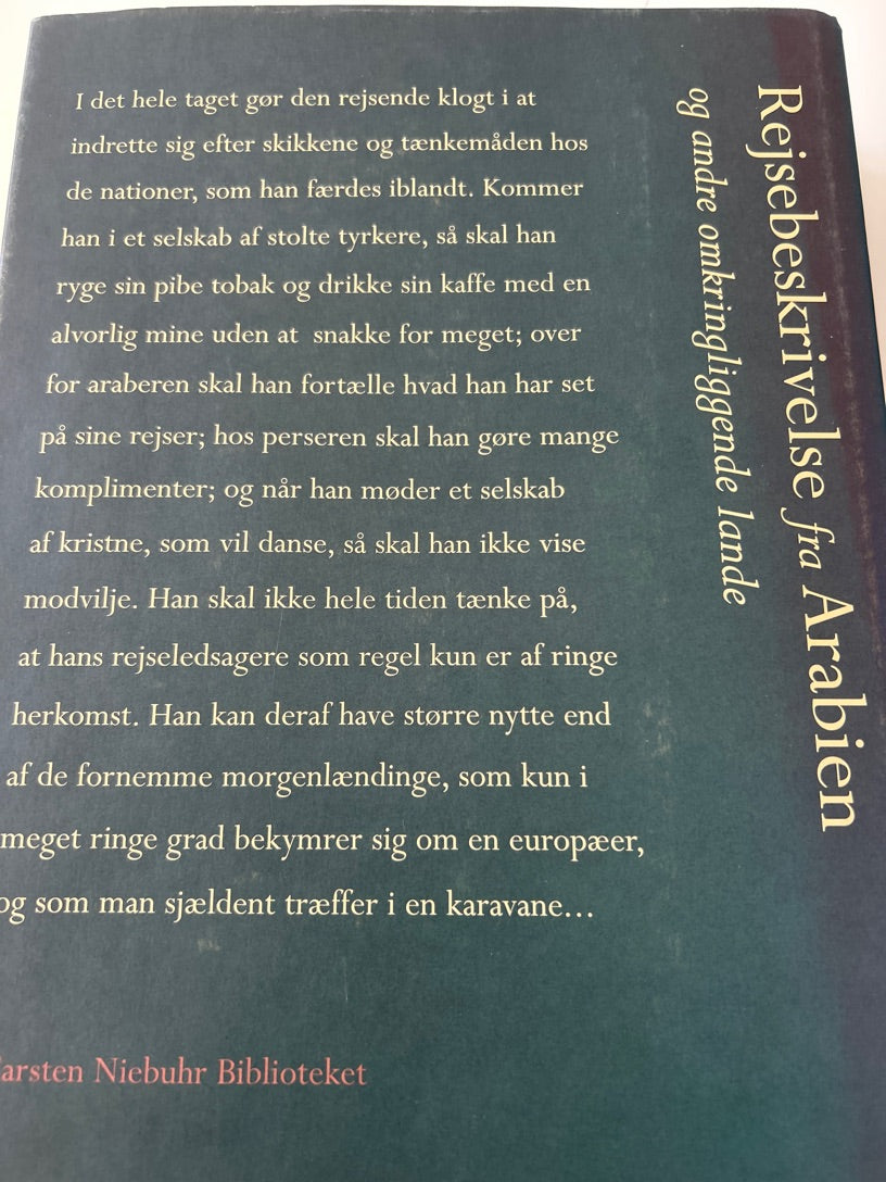 Rejsebeskrivelse fra Arabien af Carsten Niebuhrs